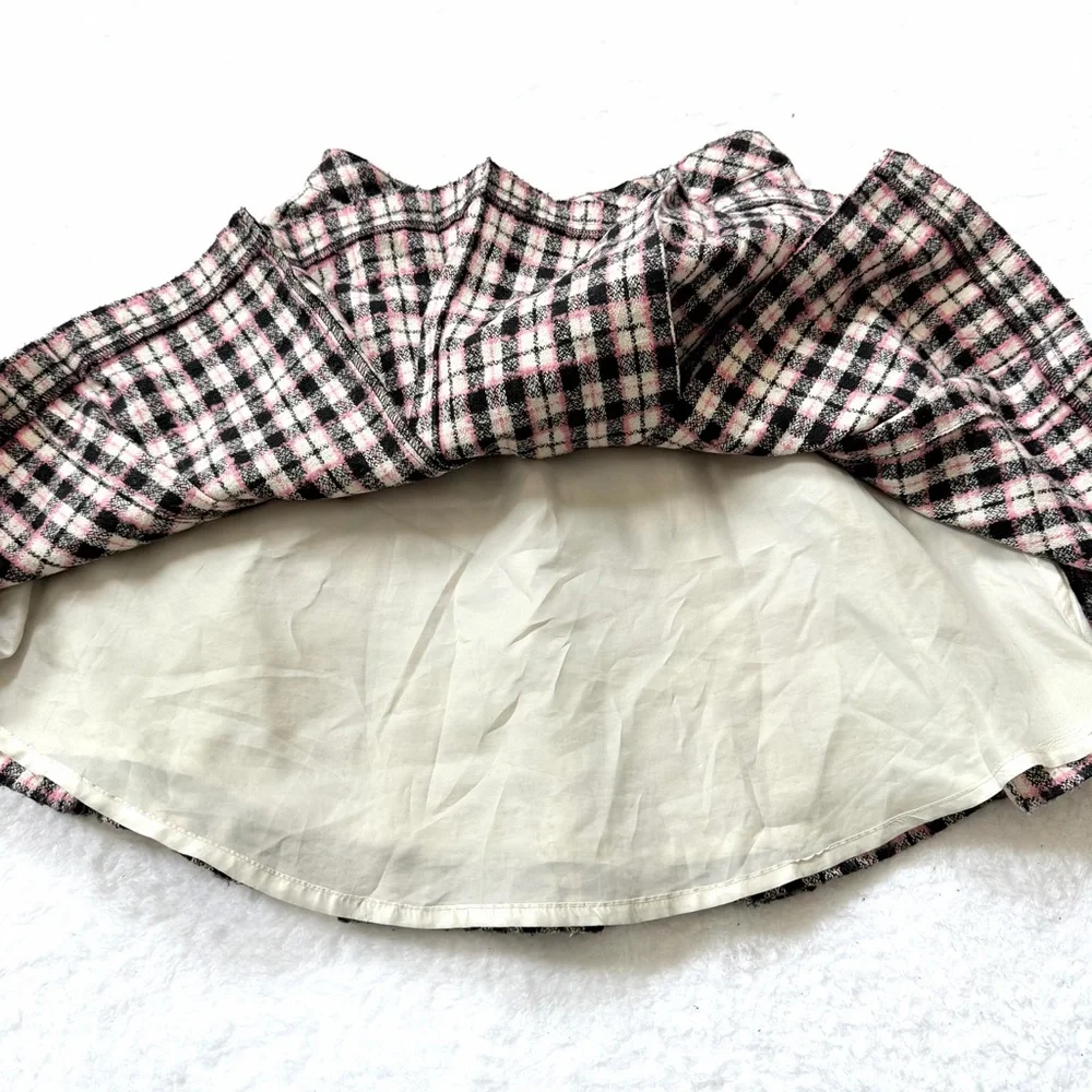 Mezzo Piano Skirt plaid bow pink  lace kawaii gal Jfashion jirai kei Liz Lisa